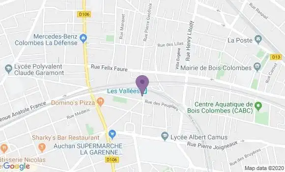 Localisation La Garenne Colombes Vallees - 92250
