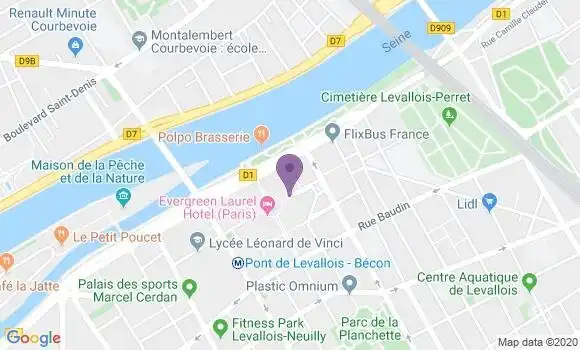 Localisation Levallois Front de Seine Bp - 92300