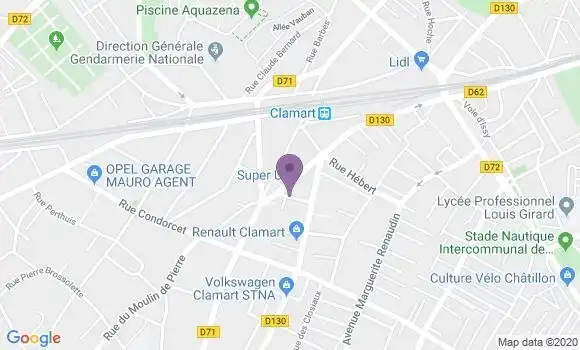 Localisation Clamart la Fourche - 92140