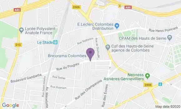 Localisation Colombes Marceau - 92700