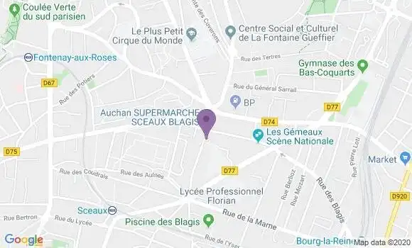 Localisation Sceaux Blagis - 92330