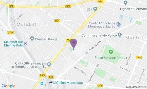 Localisation Montrouge Haut Mesnil - 92120