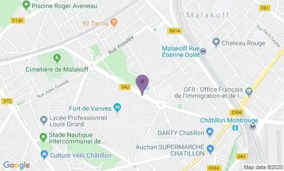 Localisation Malakoff Henri Barbusse - 92240