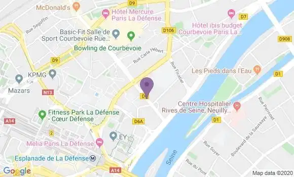 Localisation Courbevoie Abreuvoir - 92400