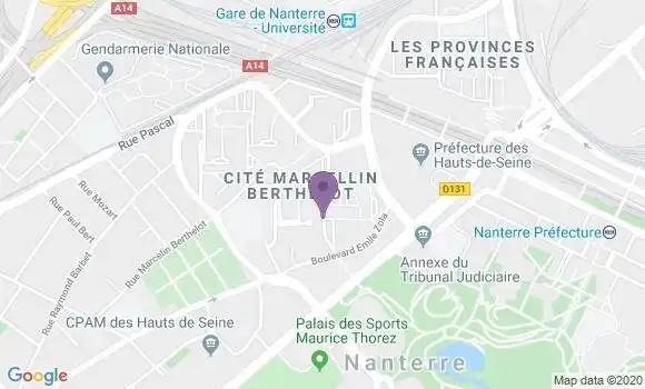 Localisation Nanterre Cite Berthelot - 92000