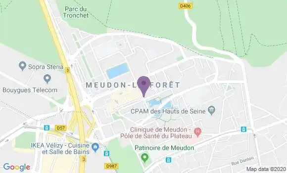 Localisation Meudon la Foret - 92360