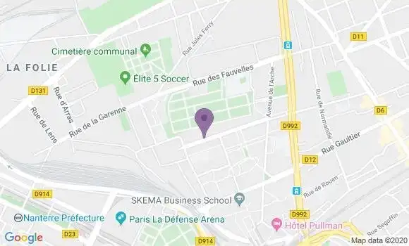 Localisation Courbevoie Faubourg de L