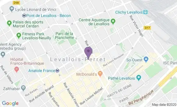 Localisation Levallois Perret Wilson - 92300