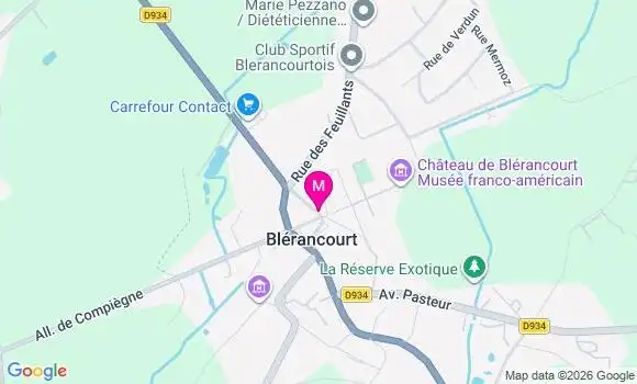 Localisation Blerancourt - 02300