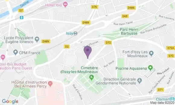 Localisation Issy Epinettes Bp - 92130
