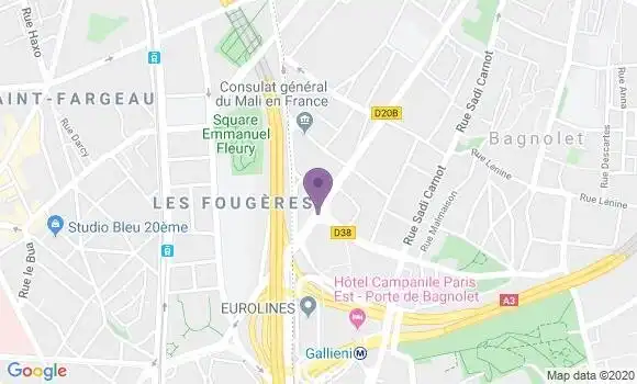 Localisation Bagnolet Principal - 93170