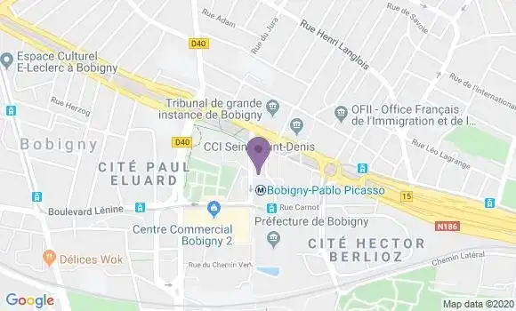 Localisation Bobigny Recette Principale - 93000