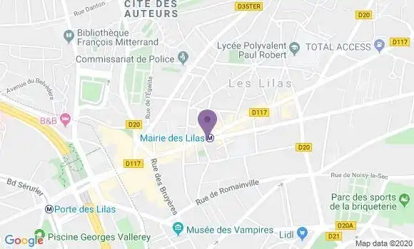 Localisation Les Lilas - 93260
