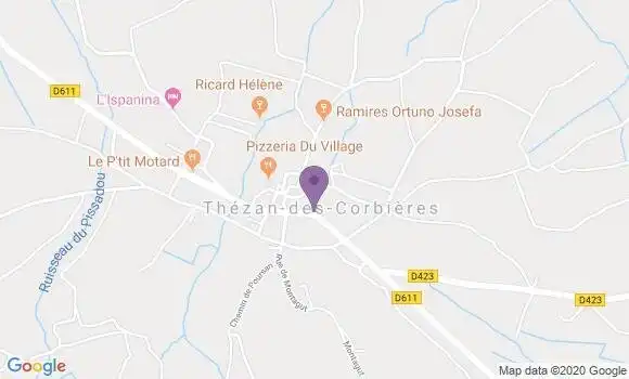 Localisation Thezan des Corbieres Bp - 11200