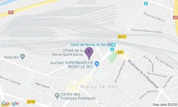 Localisation Noisy le Sec Principal - 93130