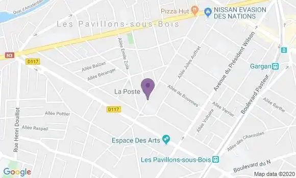 Localisation Les Pavillons sous Bois - 93320