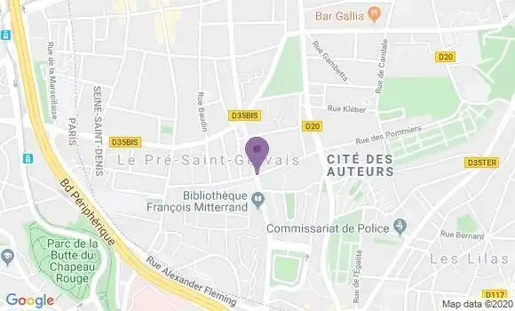 Localisation Le Pre Saint Gervais - 93310