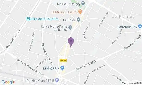 Localisation Le Raincy - 93340