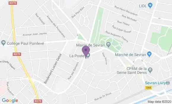 Localisation Sevran Principal - 93270