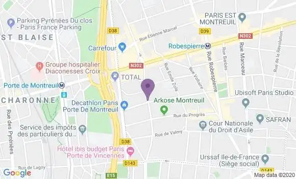 Localisation Montreuil Bas Montreuil - 93100