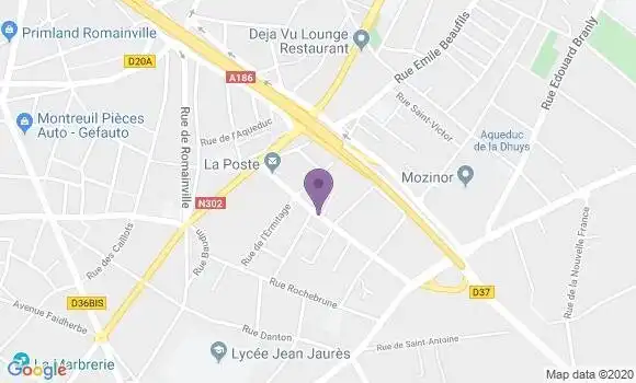 Localisation Montreuil Ermitage - 93100