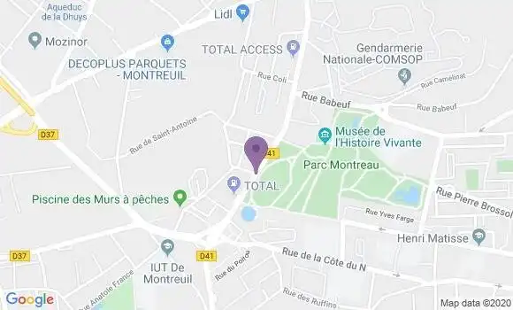 Localisation Montreuil Sueur - 93100