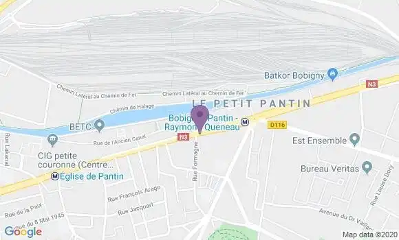 Localisation Pantin les Limites - 93500