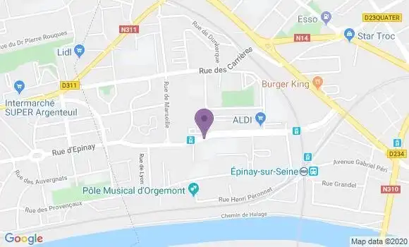 Localisation Epinay Obelisque - 93800