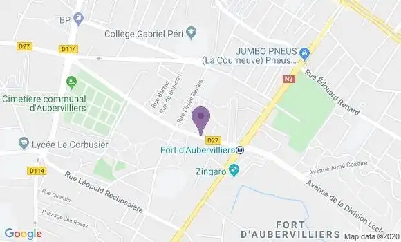 Localisation Aubervilliers Montfort - 93300