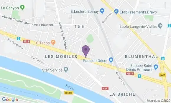 Localisation Epinay sur Seine Pal Bp - 93800
