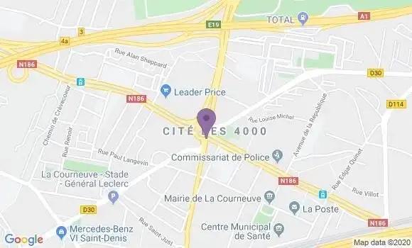 Localisation La Courneuve Ouest - 93120