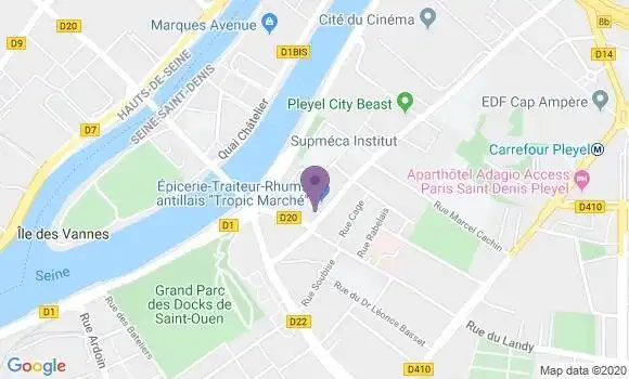 Localisation Saint Ouen Principal Bp - 93400