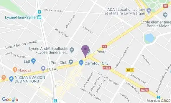 Localisation Livry Gargan Sully - 93190