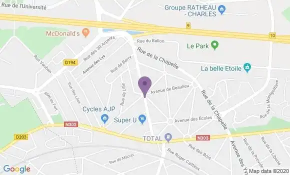 Localisation Noisy le Grand Bp - 93160