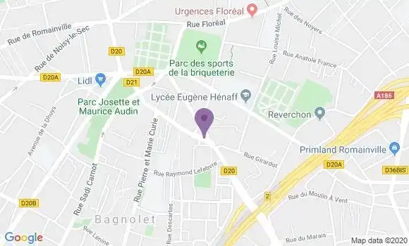 Localisation Bagnolet Malassis - 93170
