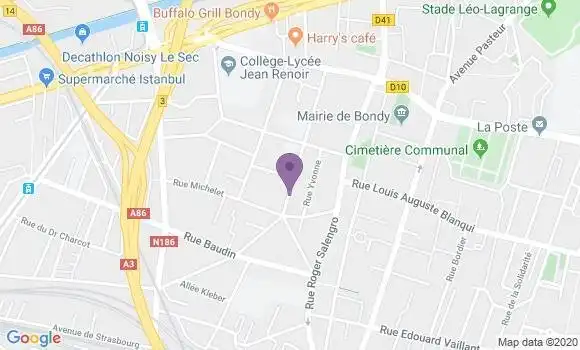 Localisation Bondy Mainguy - 93140