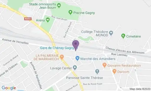 Localisation Gagny Chenay - 93220