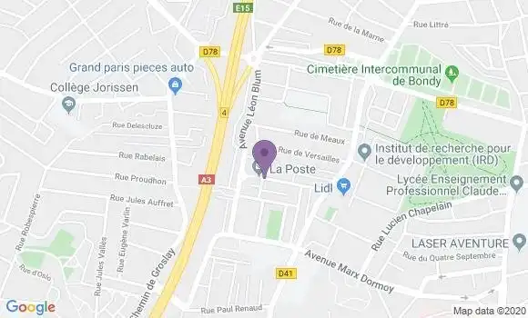 Localisation Bondy la Noue Caillet - 93140