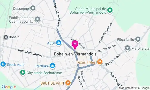 Localisation Bohain en Vermandois - 02110