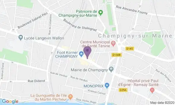 Localisation Champigny sur Marne Principal - 94500
