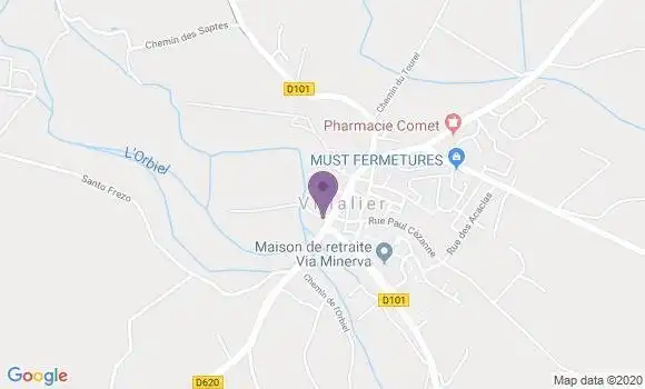 Localisation Villalier Bp - 11600