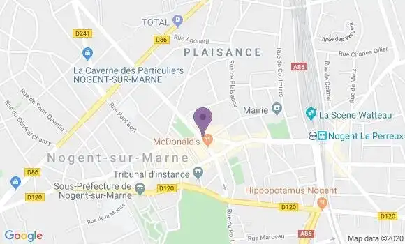 Localisation Nogent sur Marne - 94130