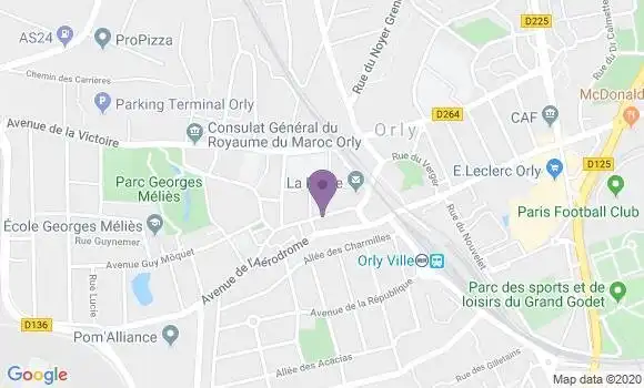 Localisation Orly Principal - 94310