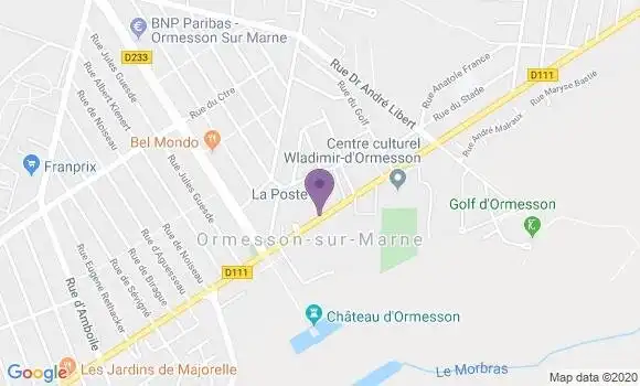 Localisation Ormesson sur Marne - 94490