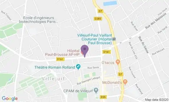 Localisation Villejuif Principal - 94800