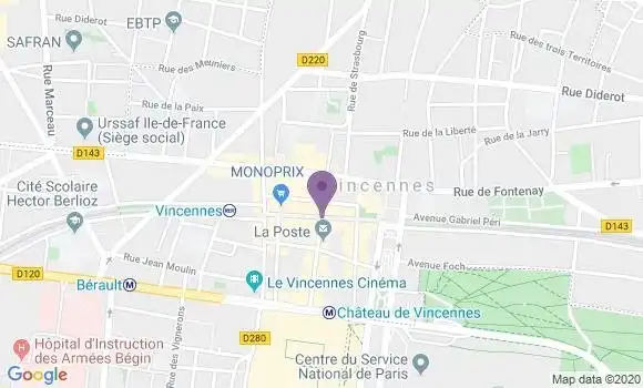 Localisation Vincennes Principal - 94300