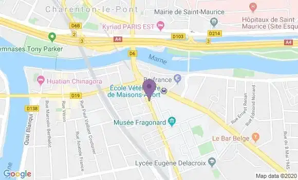 Localisation Maisons Alfort Ecole Veterinaire - 94700
