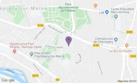 Localisation Champigny Plateau Bp - 94500