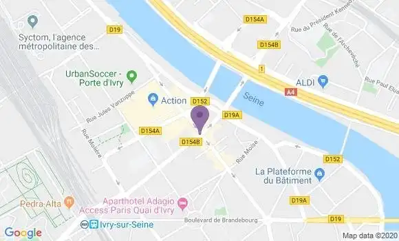 Localisation Ivry sur Seine Port - 94200
