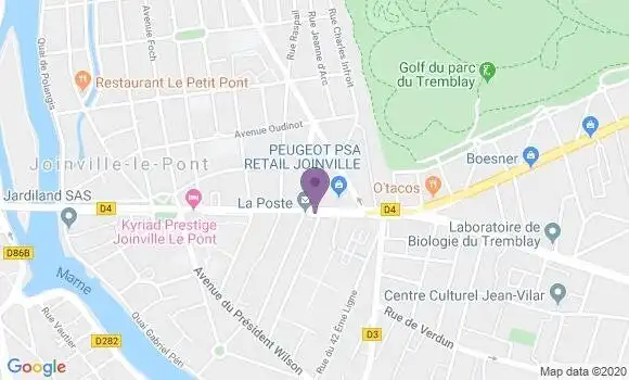 Localisation Joinville Polangis - 94340